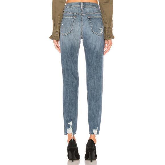 Frame Denim Le Boy Jeans Beckham Wash Size 27 Distressed Ankle High Rise Denim - Picture 7 of 13